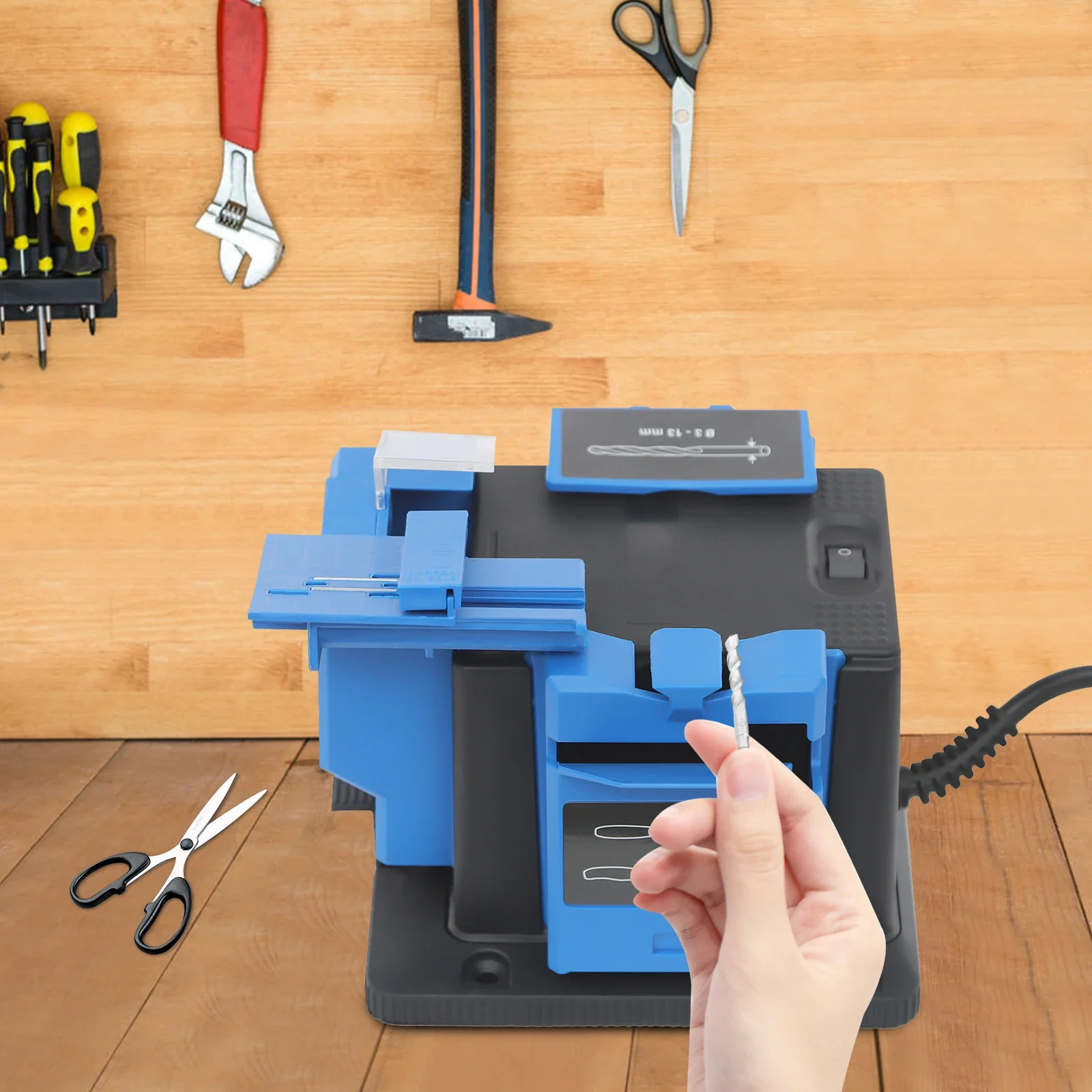 

Electric Drill Bit Sharpener Multifunction Scissor / Knife Drill Sharpening Tool