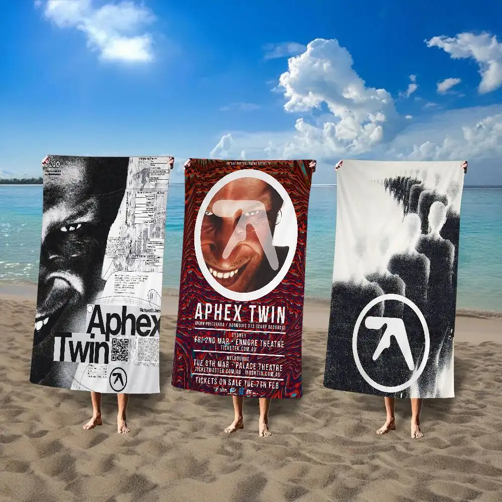 DJ A-Aphex T-Twin Microfiber Blanket Quick Drying Beach Towels Oversized Printing Super Absorbent Pool Towel Blanket