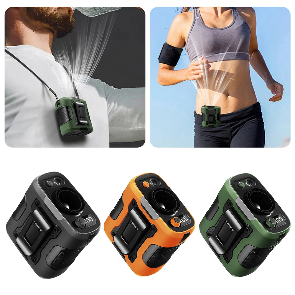 

Портативный вентилятор с зажимом на талии, 6000 мАч, перезаряжаемые носимые персональные вентиляторы с 100-скоростными портативными вентиляторами для занятий спортом на открытом воздухе