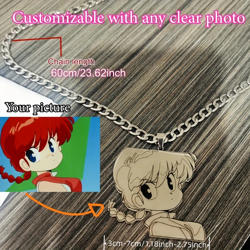 

Custom Picture Necklace Custom Cartoon Character Pictures Customize Your Favorite Anime Characters 304L Stainless Steel Necklace