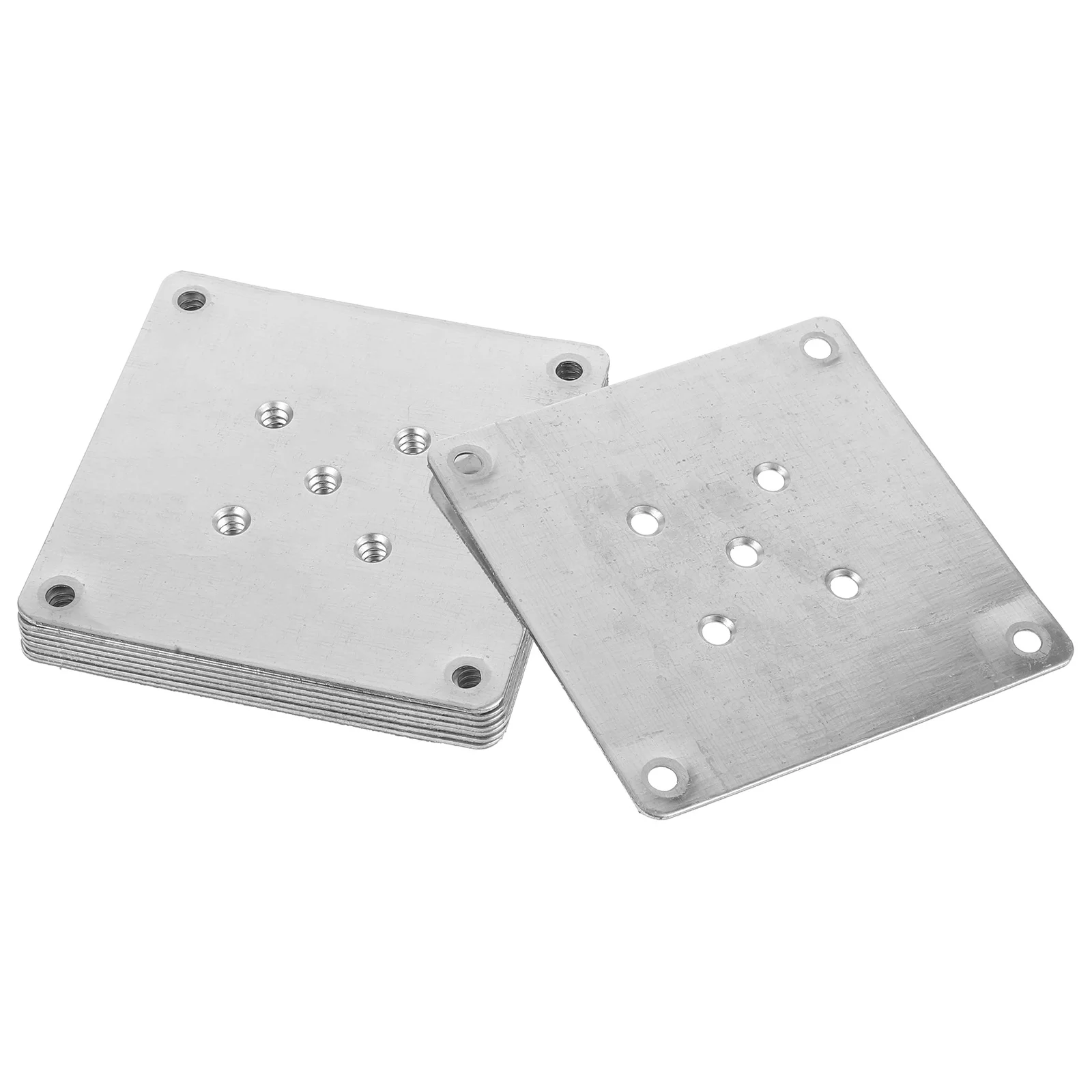 Supports de pieds de Table plaqués Zinc, plaques de montage de meubles plates et stables pour réparation de sièges de canapé, supports de pieds de Table 8 pièces