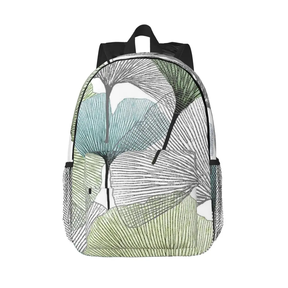 Light Colour Ginkgo Flowers Floral Backpack Daypack Large Capacity Boys Girls BookBag Shoulder Bags for Men Women School Bag