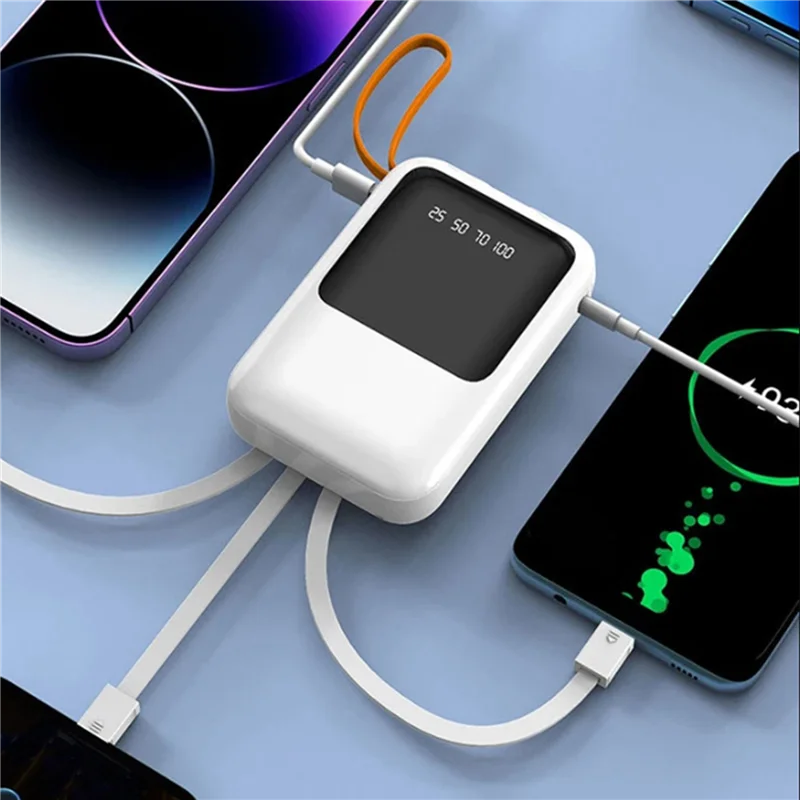 ABRB-2X boîte de batterie externe 3X18650 4-en-1 bricolage boîte de rangement de charge de batterie USB Type C avec lampe de poche pour charger les téléphones, B