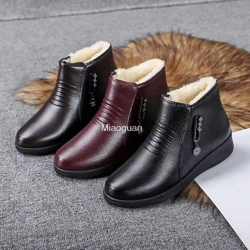 Buty damskie modne ciepłe zimowe buty bawełniane eleganckie botki botki damskie płaskie buty antypoślizgowe damskie obuwie codzienne