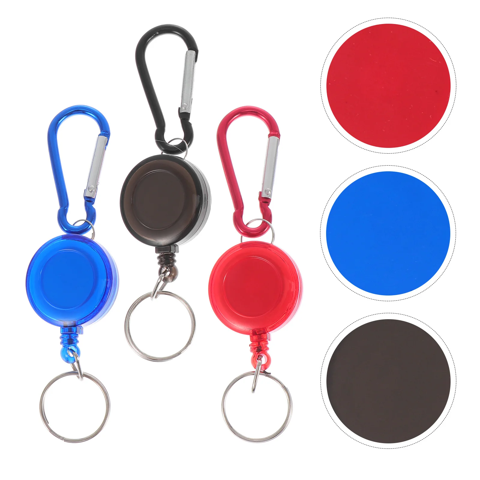 

6Pcs Retractable Key Buckles Premium Backpack Hanging Buckle Handbag Reel Clip Anti-Lost Key Chain Outdoor Sports