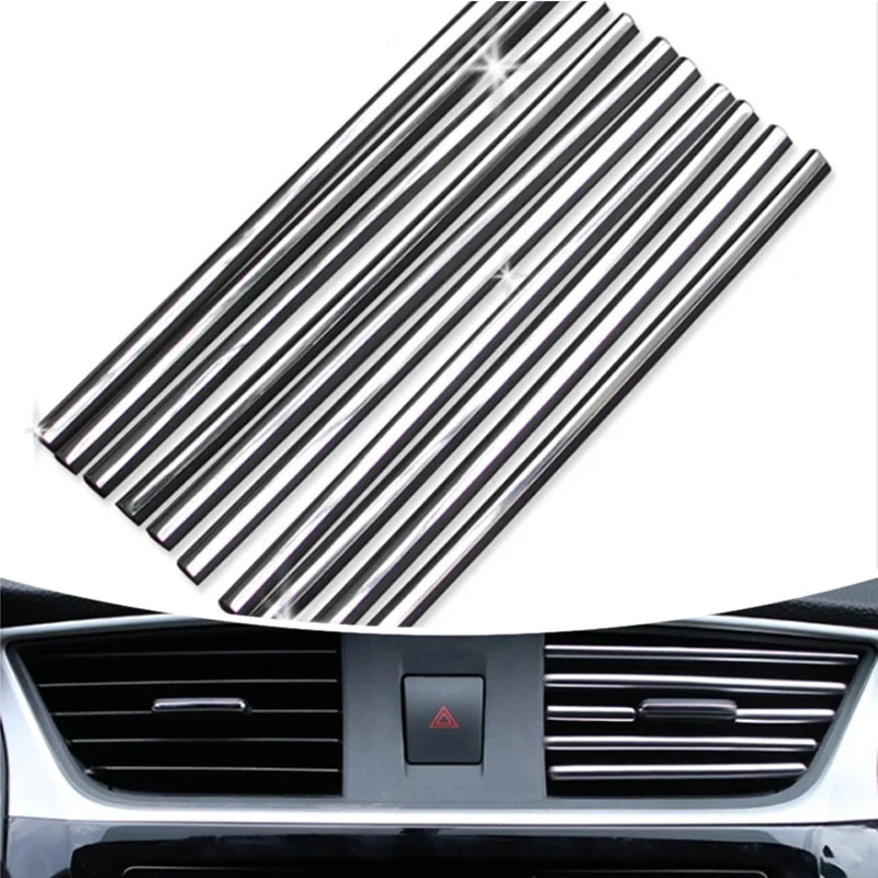 Car styling Newest U Shaped DIY Air Vent Grille Decoration Strip for Volvo S40 S60 S80 S90 V40 V60 V70 V90 XC60 XC70 XC90