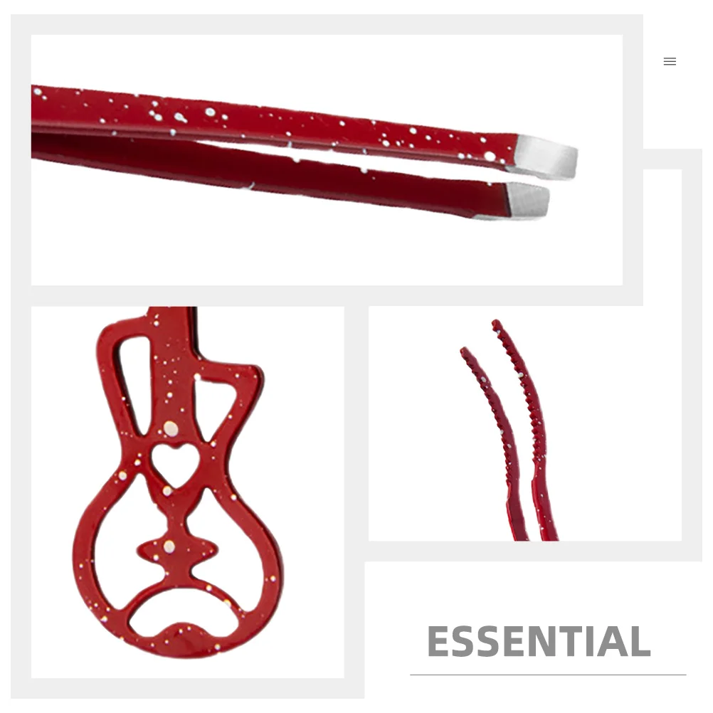 2 個スラッシュエクステンションピンセットステンレス鋼斜め先端まつげアプリケーターツールポータブルまつげカーラーつけまつげ