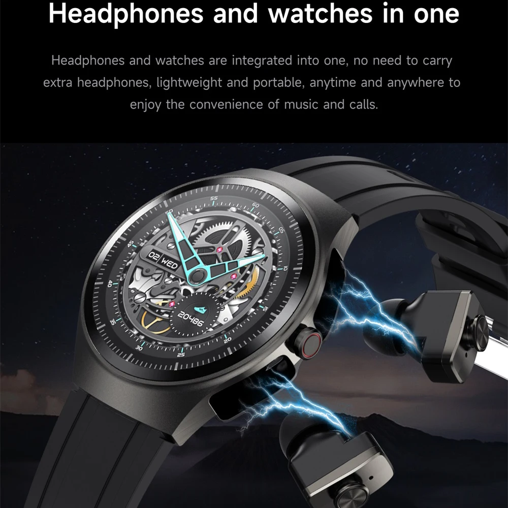 1.43-inch AMOLED HD Smartwatch  Built-in Headphones  Music Play  For Men & Women Heart Rate Monitor  Multi Sport Modes