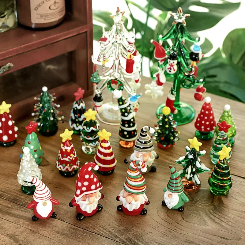 Glass Ornaments Christmas Day Crystal Christmas Tree Home Decoration Christmas Series Crystals Room Decorations for Gift