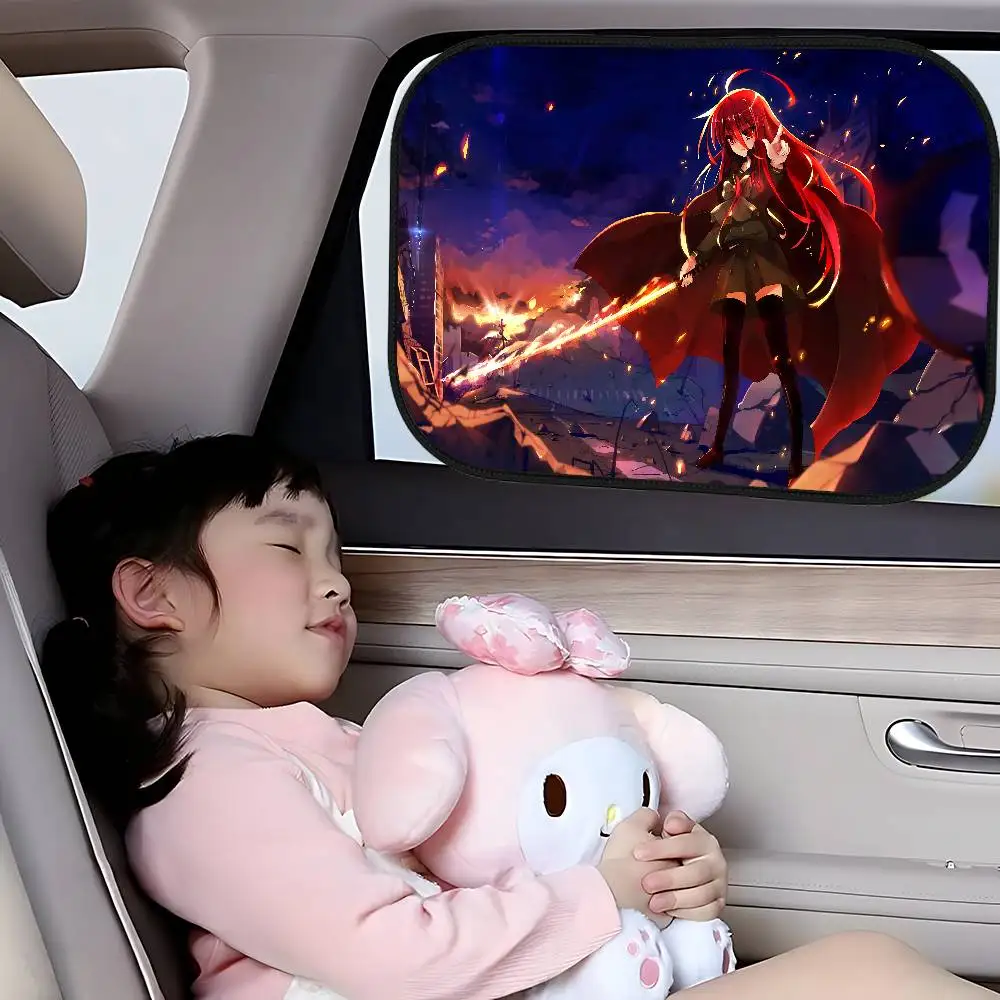 S-Shakugan No S-Shana 1-Pack نافذة السيارة الجانبية ظلة العزل الحراري امتصاص ثابت سيارة حاجز الشمس سائق الظل الداخلي