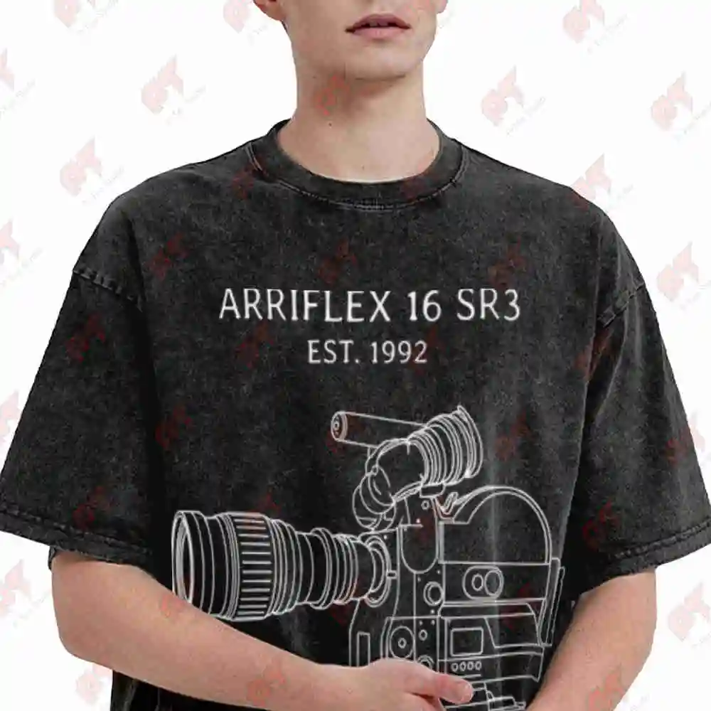 Arriflex 16 Camera Filmmaker Vintage Cinema Vintage Washed Tee Pure Cotton T-Shirt