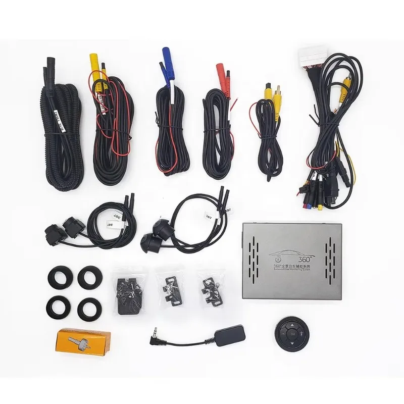 360 Bird View Car Camera System with Reverse & Backup Cameras Waterproof Split Screen AHD 1080p DVR
