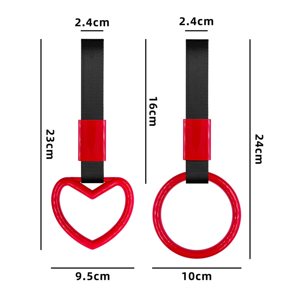 

Ring Car Newest Warning Hanging Rear Bumper Car Inner Pull Ring Train Bus Hand Strap Charm Drift Charm Strap Auto Accessories