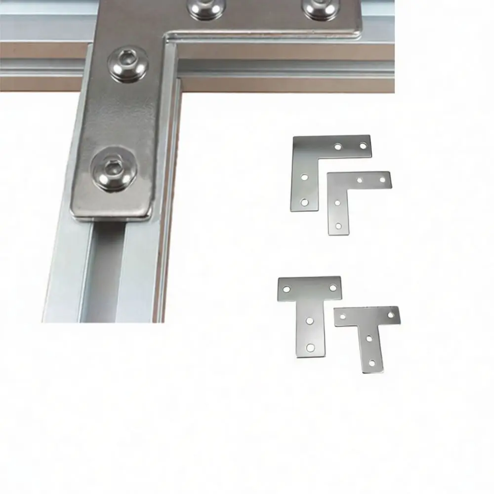 Carbon Steel Chrome Plated Joint Plate Connector Fastener For 2020 3030 4040 T Shape L Shape Linear Cross Aluminum Profile DIY
