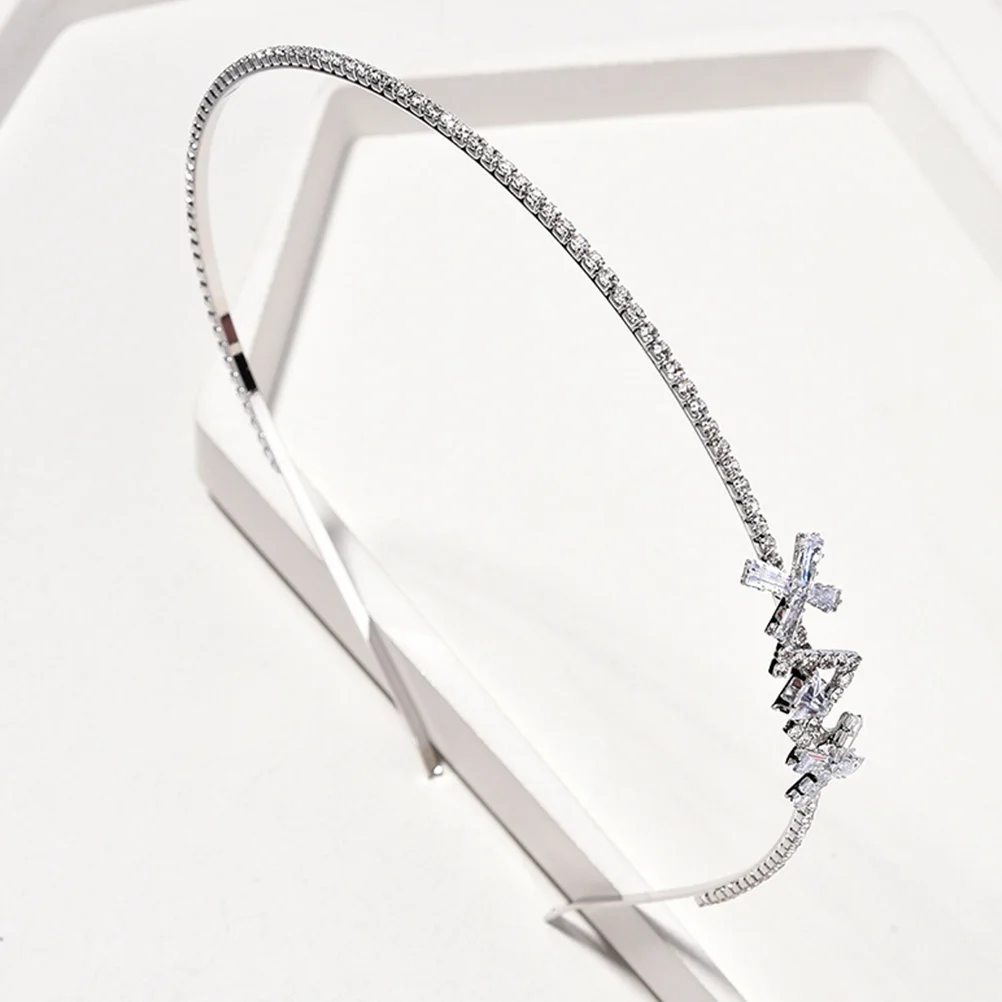 

Elegant Hairband Rhinestone Headband Wedding Bridal Accessory Exquisite Design Bright Shiny Comfortable for Special Occasions