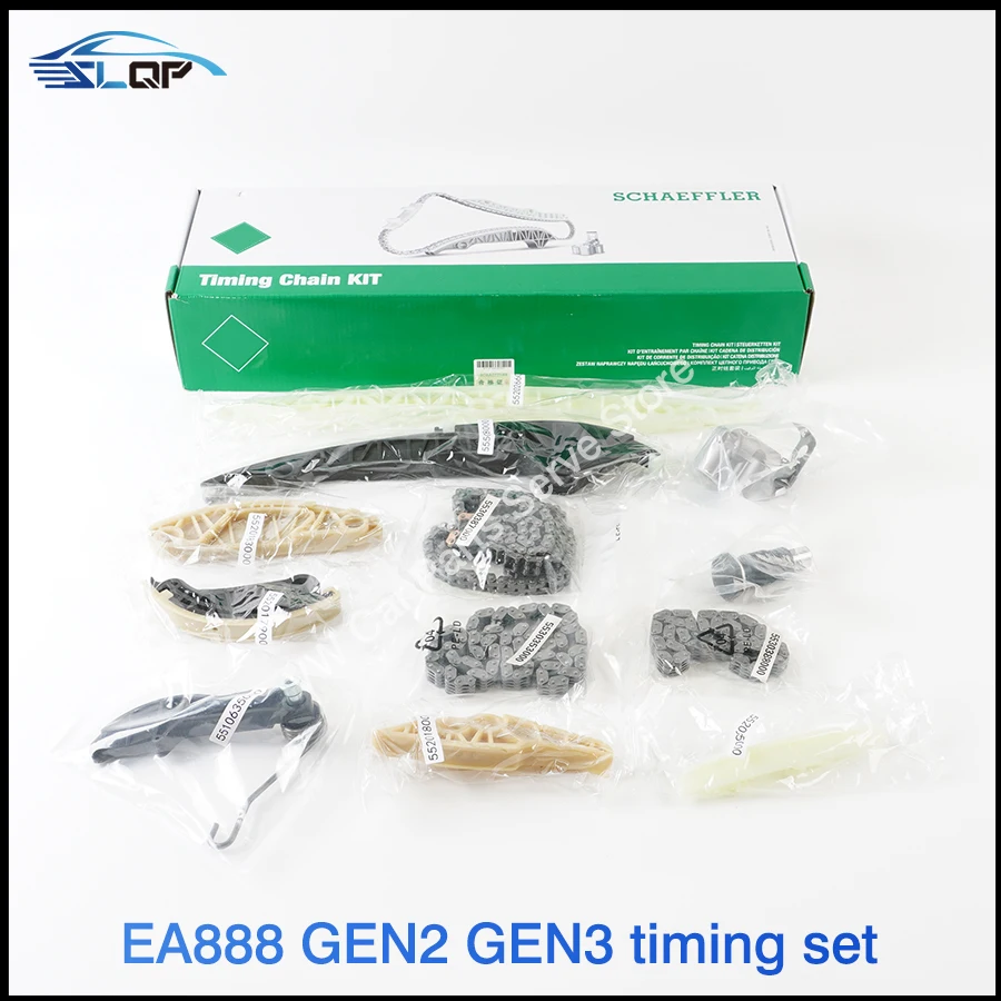 

12 PCS For A3 A4 A5 A6 TT Jetta Passat Tiguan CC Golf 6 1.8 2.0 TSI EA888 GEN3 Timing Chain Tensioner Kit Guide rail chain plate