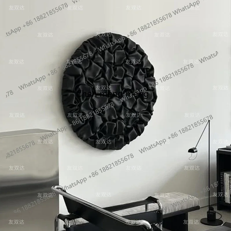 A74Three-dimensional fabric art living room background wall hanging painting handmade abstract entrance texture painting