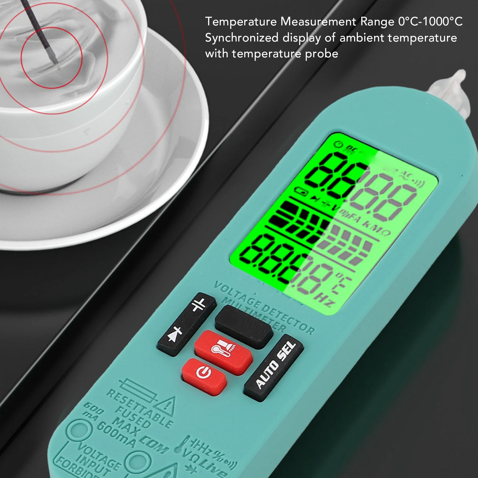 Volt Ohm Amp Meter Automatic Manual Function Switching Accurate Multifunctional Digital Multimeter for Electrician Maintenance