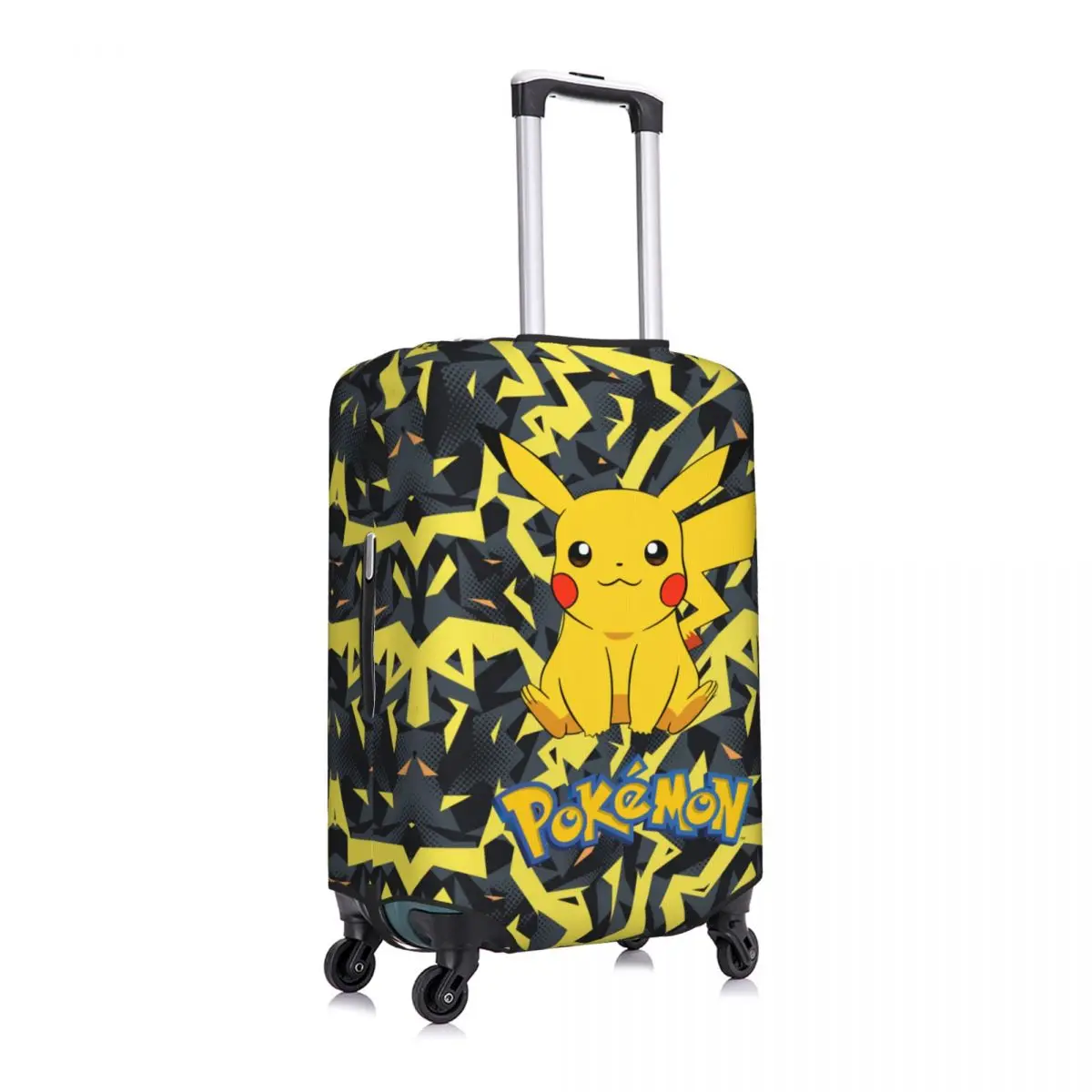 Custom Cute Pokemon Pikachu Luggage Cover Protector Washable Travel Suitcase Covers