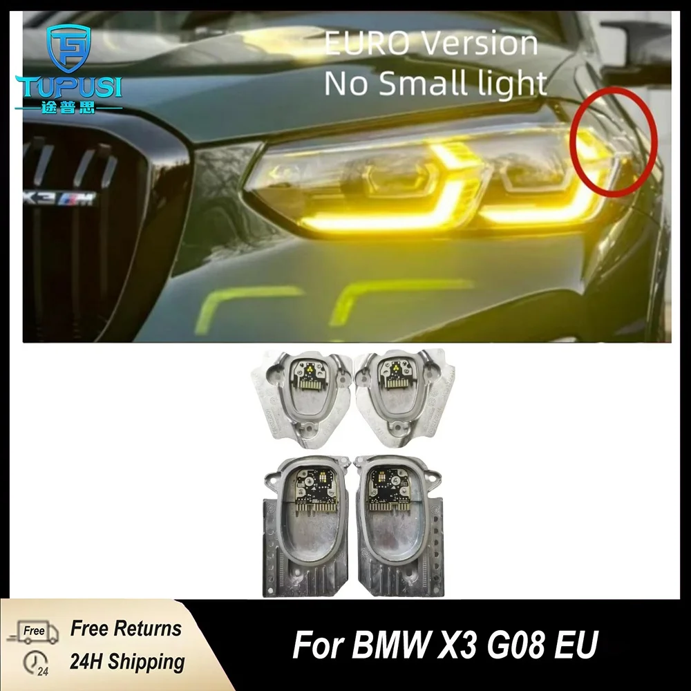 

Автомобильные фары CSL-желтые модули DRL для BMX X3 X4 X3M X4M IX3 G01 G08 F97 EU US Светодиодные дневные ходовые огни Plug And Play
