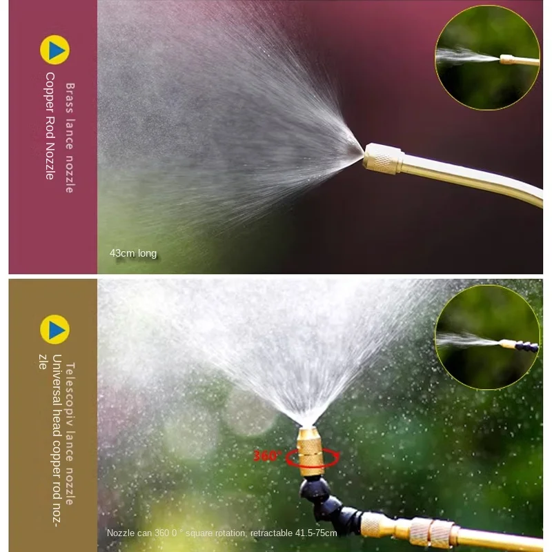 Portable Spray Wand Lightweight Planting Agricultural Spray Lance Garden Sprayer Tool 360° Extension Pole Sprayer Extension Rod