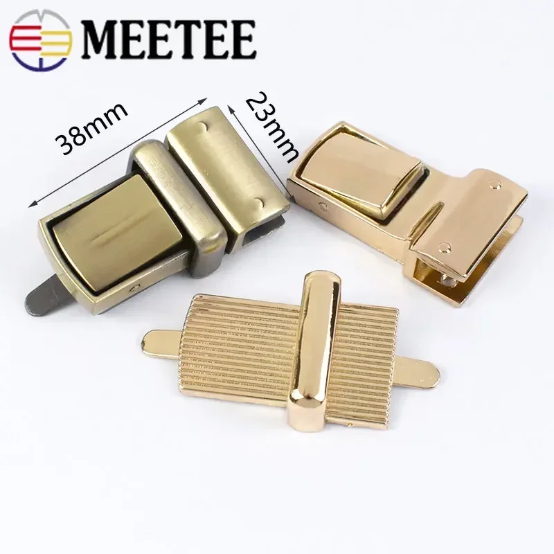 2/5/10Pcs 22x38mm Handbag Mortise Lock Bag Locks Buckle Twist Turn Clasp Closure for DIY Replacement Bags Purse Snaps Hooks