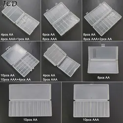 JCD Battery Storage Box For AA AAA Transparent Plastic Hard Battery Holder Case Container Organizer Batteries Accessories