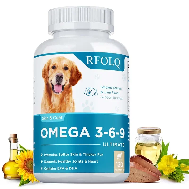 

Omega 3 Fish Oil for Dogs - Promotes Shinier and Smoother Hair, Relieves Itchy and Dry Skin, Reduces Hair Loss