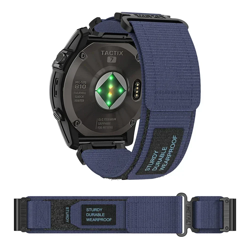 26 مللي متر 22 مللي متر QuickFit الرياضة النايلون حزام ل Garmin Fenix E 8 7 7X/Epix Pro 47 مللي متر 51 مللي متر/TACTIX/Enduro 3/Fenix8 8E حزام (استيك) ساعة سوار