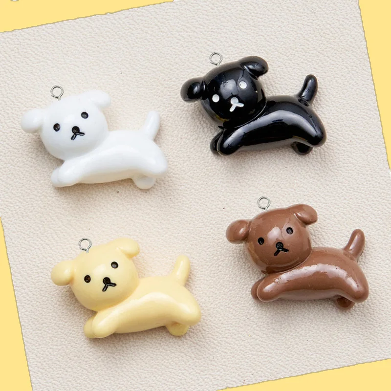 

8pcs Cartoon Puppy Dog Resin Charms Super Cute Animal Pendant For Necklace Earring Diy Jewelry Make