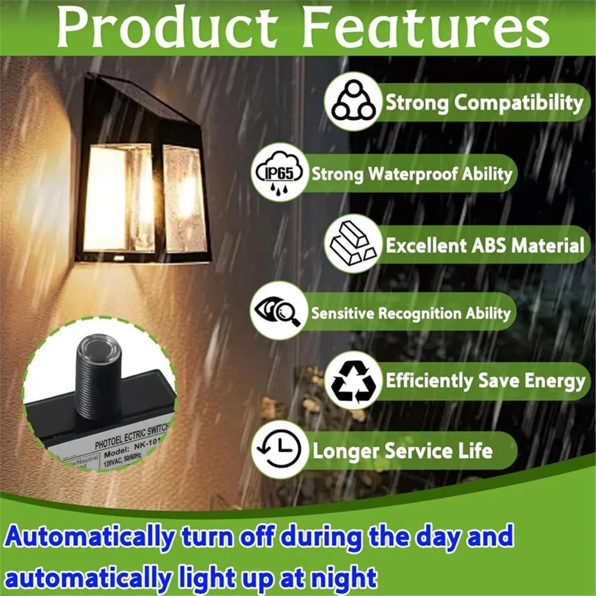 Time Saving 2 Pcs Photocell Switch -301F 120-277V Dusk to Dawn Sensor Photoelectric Switch Light Photocell Sensor Lighting Switc