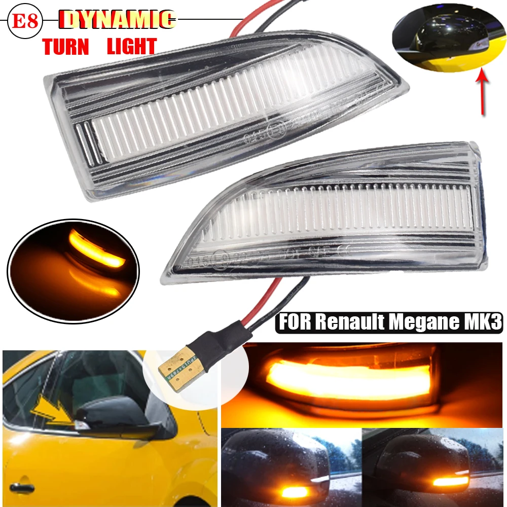 Dynamic Blinker For Renault Laguna 3 III Twingo II Latitude Safrane Fluence LED Turn Signal Arrow 2008 2009 2011 2014 2015 2016