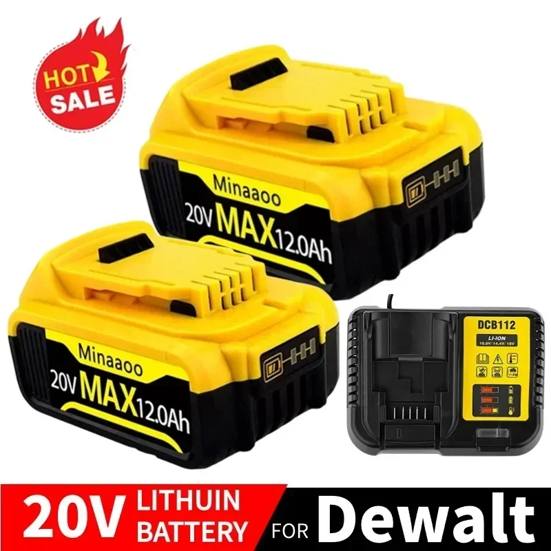 

Upgraded Rechargeable Batteries for DeWalt, DCB205 DCB201 DCB203 Battery Compatible, 20V 12.0Ah Li-ion Replacement