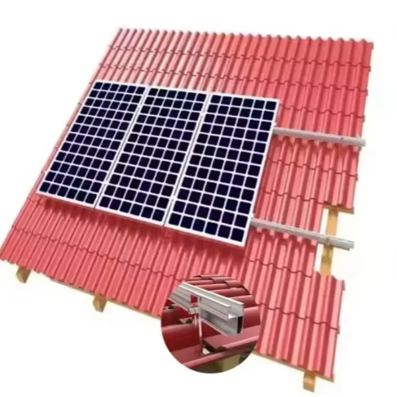 Solar Roof Mounting Anodized Finish Photovoltaic Solar Roof Tile Pv Module Solar Panel Mounting Structure - Detail 1