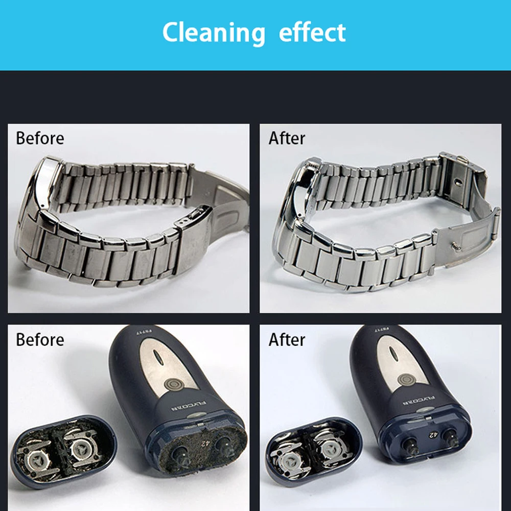 650ML Household Ultrasonic Cleaner 40KHz High Frequency Touch Operation Ultrasound Washing for Watches Jewelry Glasses Razor