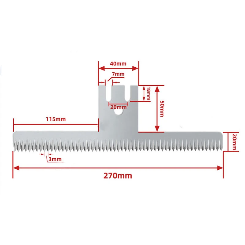 1Pc 220 240 270mm Zigzag Packing Machine Knife Plastic Paper Film Food Bag Packaging Machine Blade view 3