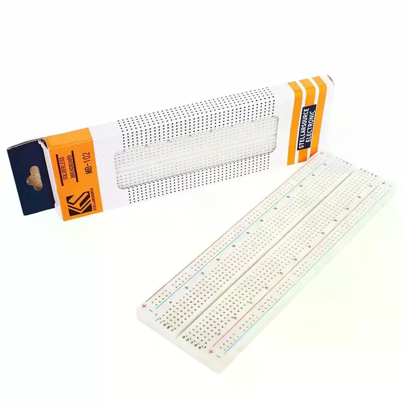 MB102 Solderless Breadboard (400/830 Tie-Points), Universal DIY Prototype Circuit Test Board