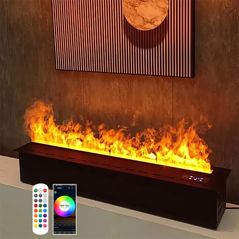 3D fog led Atomization Flame Electric Water Mist with Remote Control Electric Fireplaces Simulation Flame Water Vapor Fireplace