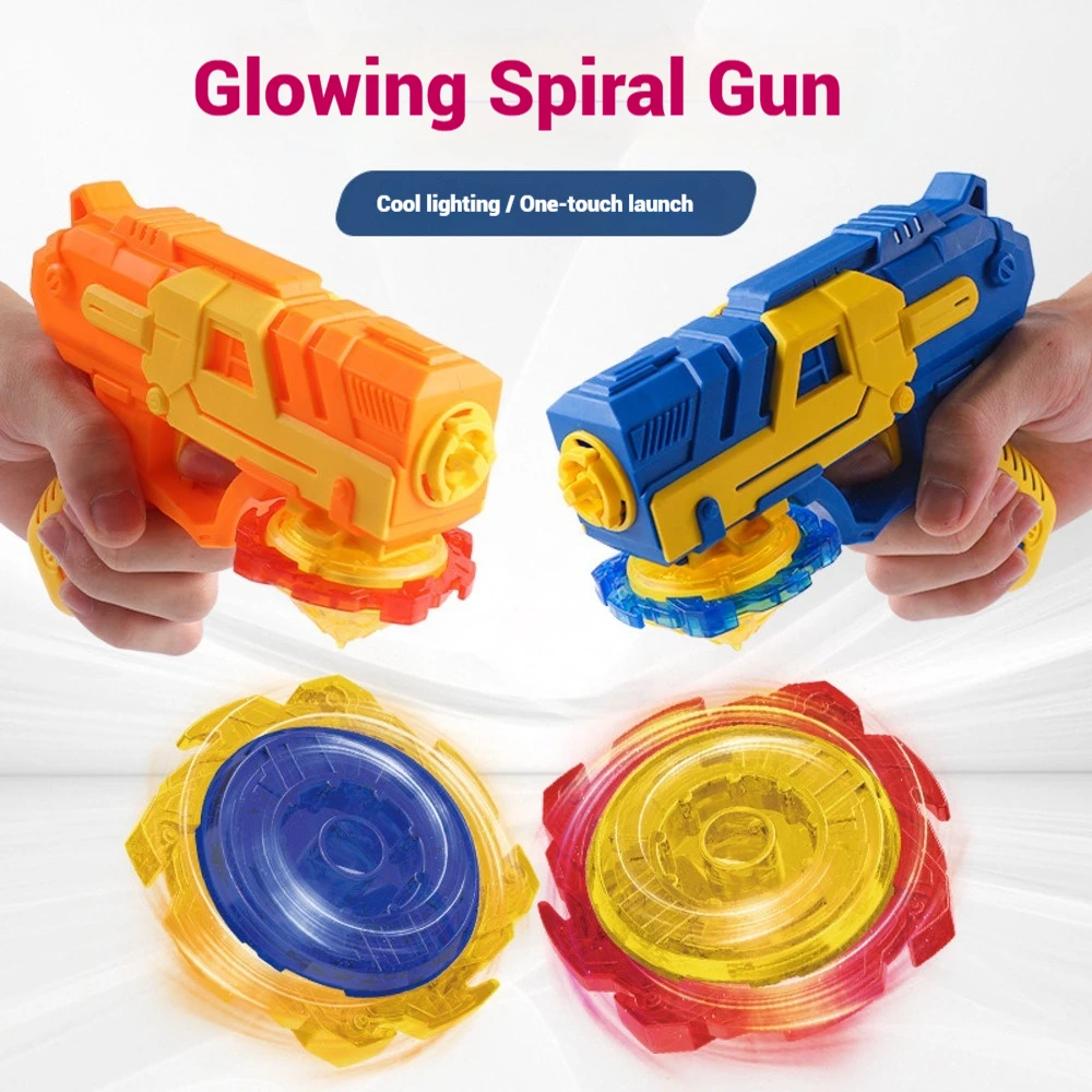 

Ultimate Spinning Top Launcher Gun LED Glow in Dark Tops Fun Duel Battle Toy for Boys Unique Gift for Children