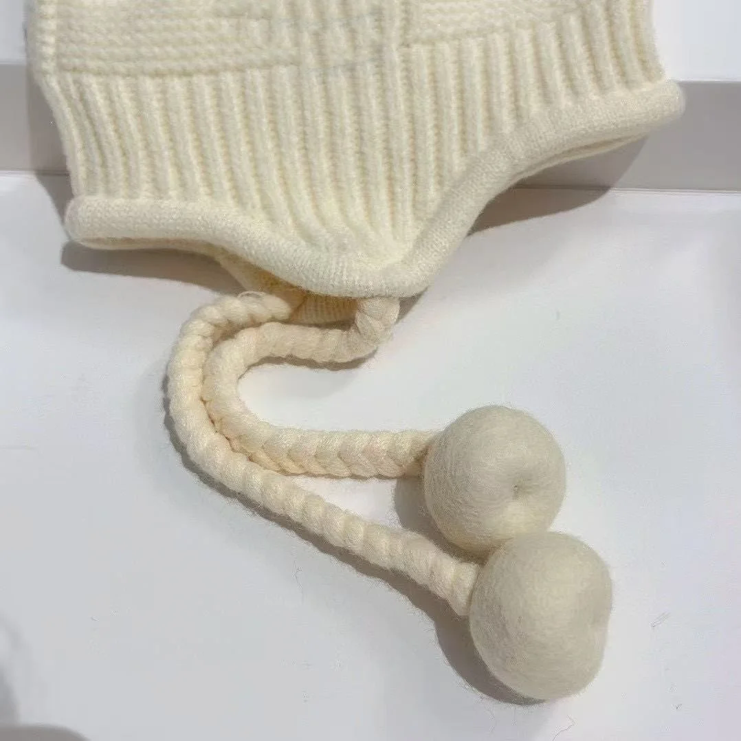 

M Series Super Cute Fur Ball Cotton Hat Cute Style Loved Photo Taking Super Attractive Comfortable Warm Fashion Versatile Best