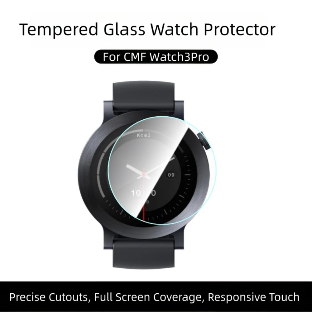 For CMF Watch 3 Pro Screen Protector Tempered Glass 9H Hardness Scratch Resistant Anti Fingerprint Coating Includes 3 Pieces