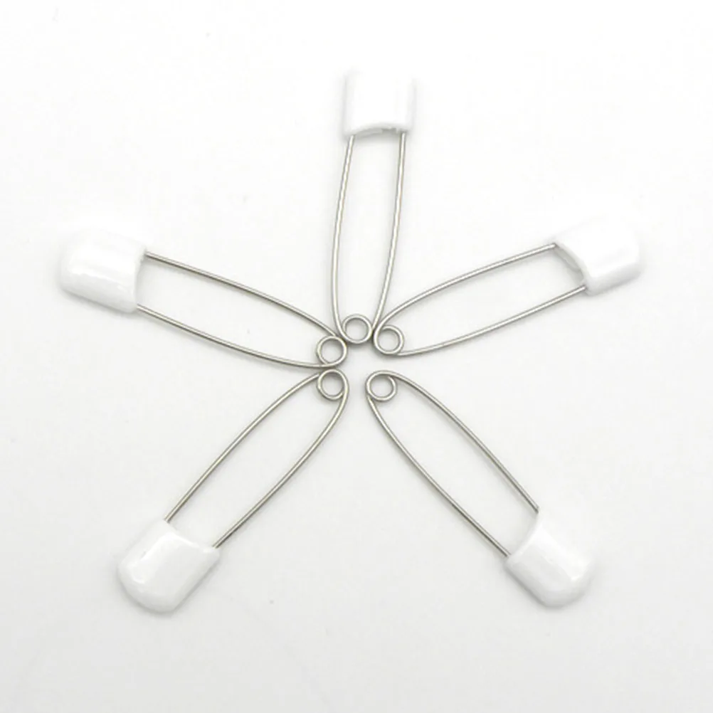 

50 Pcs Pin Nappies Diaper Safety Pins Fasten Large Clothes Baby Shower Diy Sewing Blanket