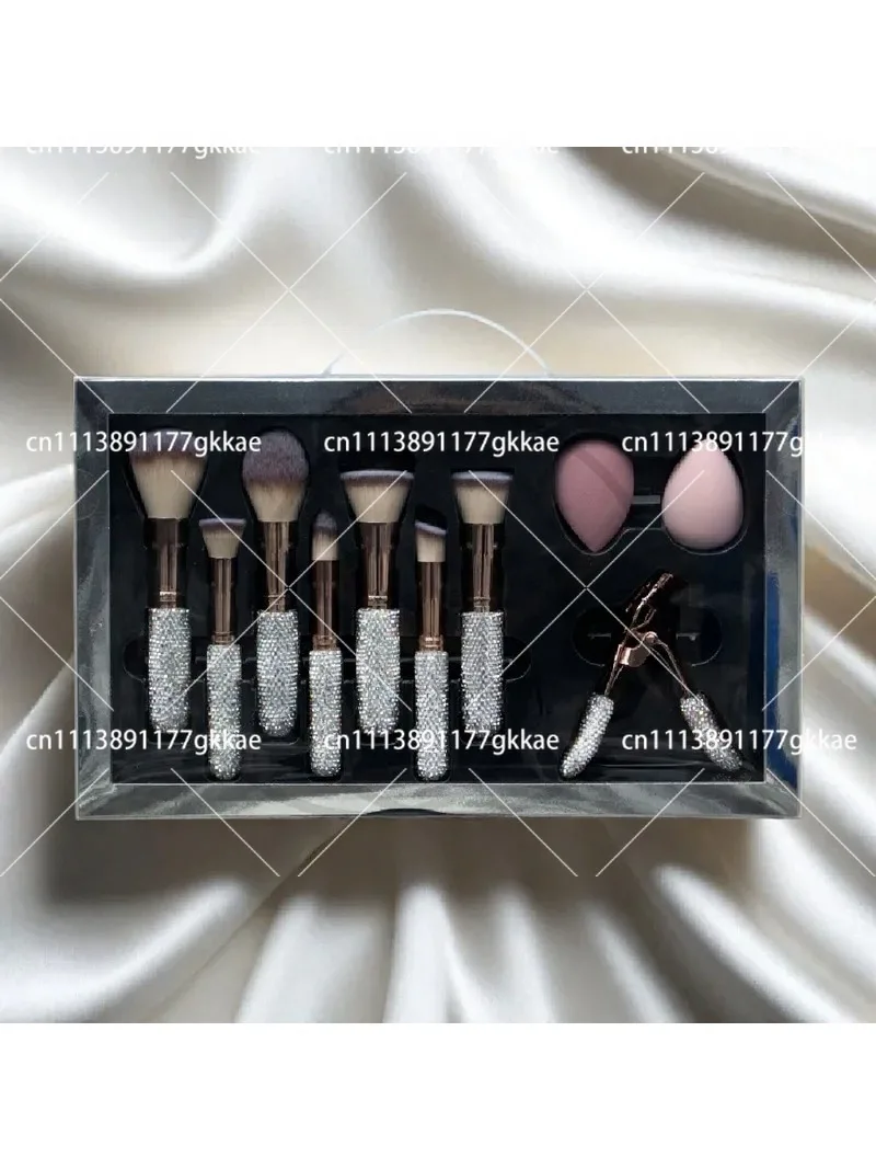 27-Piece Diamond Bling Makeup Brushes Set with Travel Case