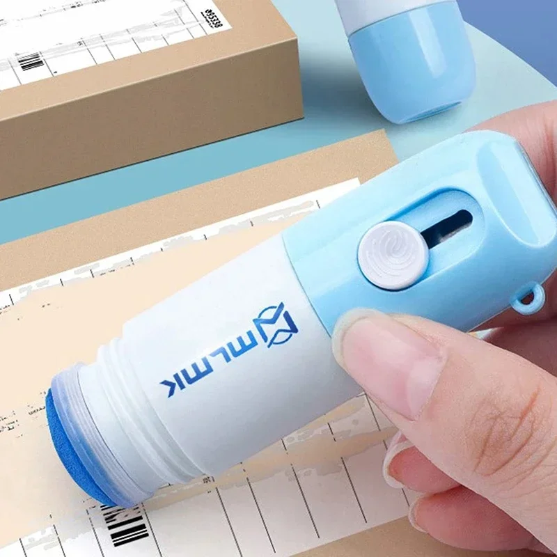 2 In 1 Thermal Paper Correction Fluid with Unboxing Knife Safety Thermal Paper Data Identity Protection Fluid Eraser Box Opener