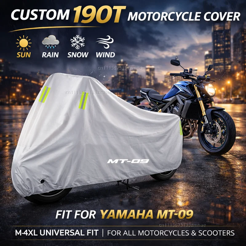 

For YAMAHA MT-09 MT09 Mt 09 2017 2018 2019 Motorcycle Cover Waterproof Heavy Duty Outdoor Rain Dust Sun Protector