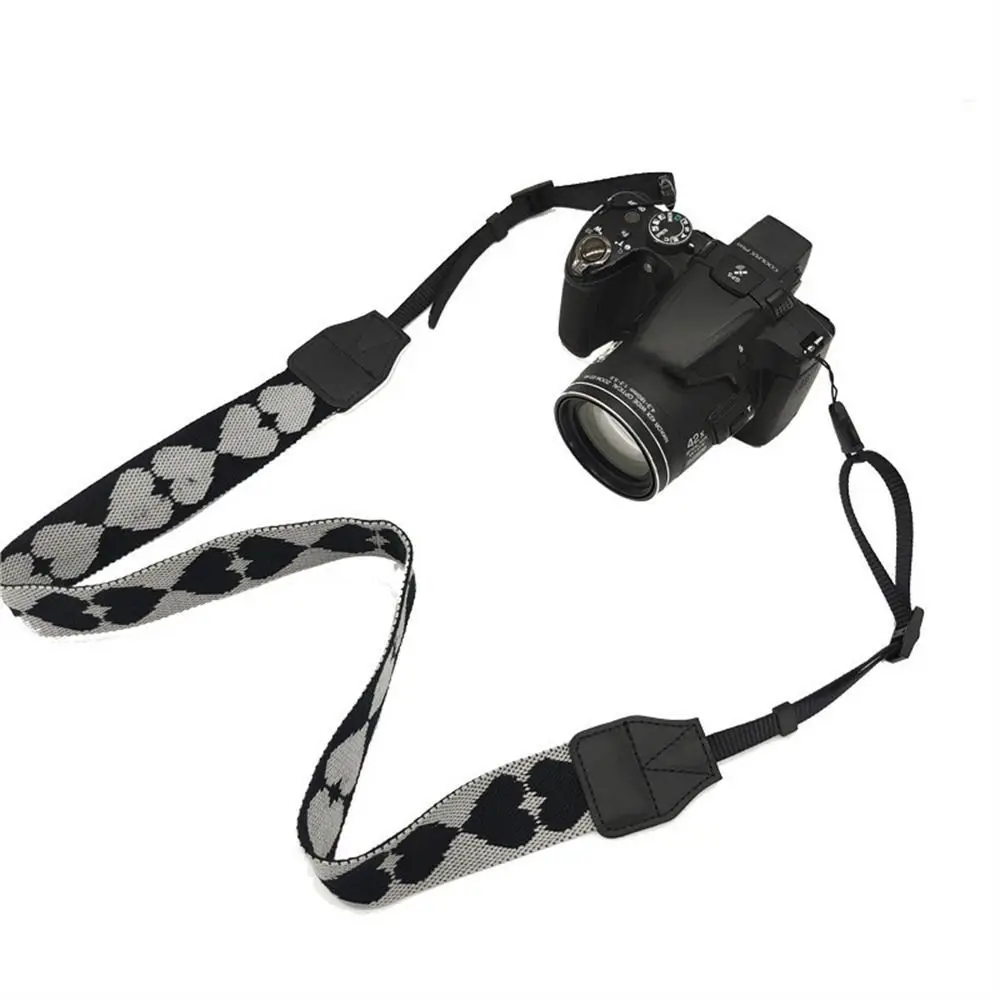 New Colorful Love Heart Style Camera Neck Shoulder Strap Belt Durable Nylon for SLR DSLR Adjustable