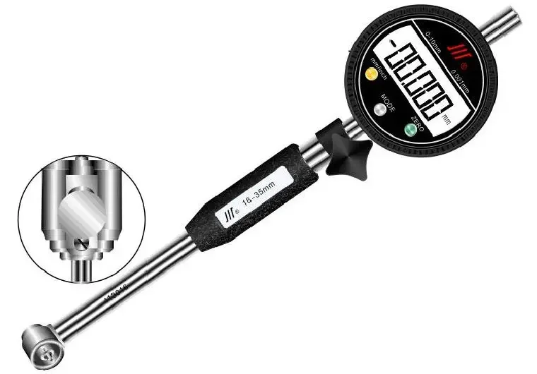 Diametro interno Foro Linea Noioso Staffa rotonda 10 Bar 4 Montaggio frontale 0-18mm 0.001 Indicatore quadrante digitale