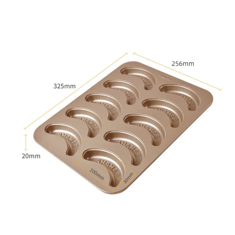 

DIY 10 Hole Baking Pan Banana Shape Non-Stick Baking Tray Moulds Carbon Steel Bakeware Tools Home Kitchen