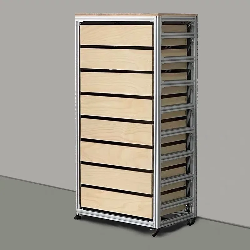 Filing cabinets, aluminum profile cabinets, chests of drawers, storage cabinets, modern and minimalist aluminum materials