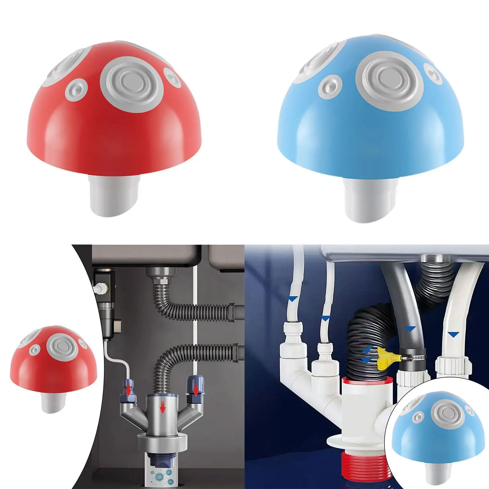 6 Way Drainage Pipe Joint Backflow Preventer Prevent Odor Odor Resistant Odorless Floor Drain for Kitchen Bathroom Shower Toilet